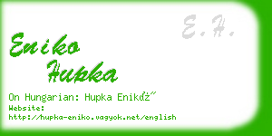 eniko hupka business card